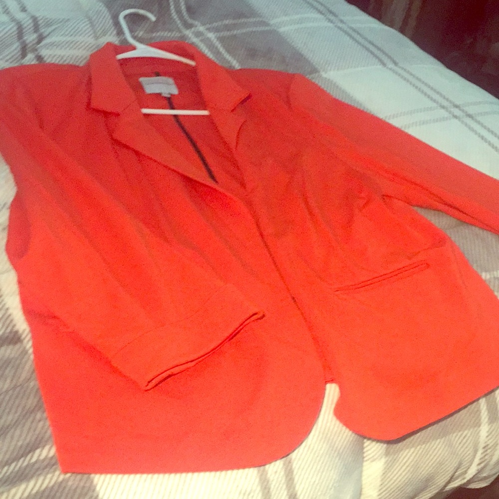 2xl one button jersey blazer